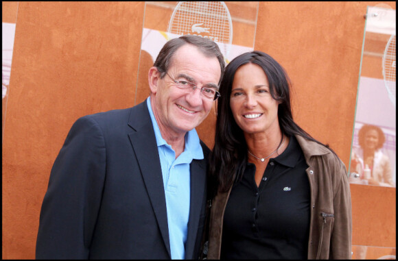 Jean-Pierre Pernaut et Nathalie Marquay à Roland Garros en mai 2011