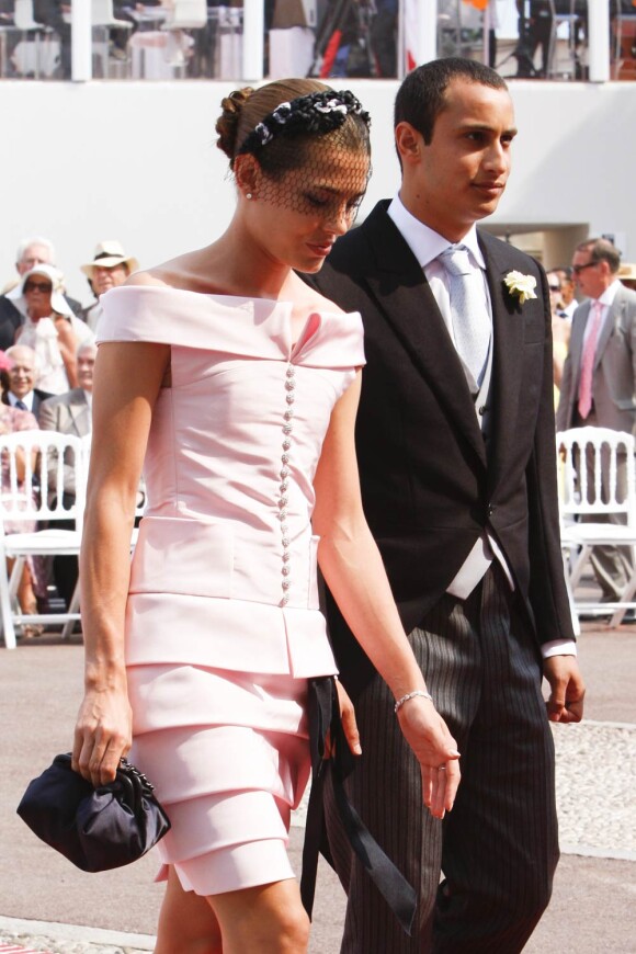 Charlotte Casiraghi et Alex Dellal lors du mariage d'Albert de Monaco, le 2 juillet 2011.