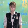 Justin Bieber, lors des Teen Choice Awards à Los Angeles, en août 2011.