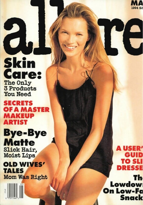 20 ans, et Kate Moss est déjà un mannequin très demandé avec une multitude de couvertures à son actif. La voici en couv' du magazine Allure pour son numéro de mai 1994.