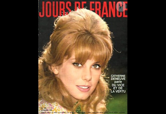 Catherine Deneuve, en couverture de Jours De France pour son numéro du 23 mars 1963.