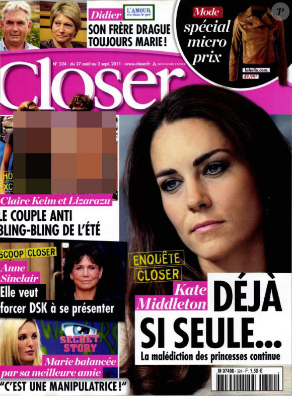 Le magazine Closer en kiosques samedi 27 août 2011.