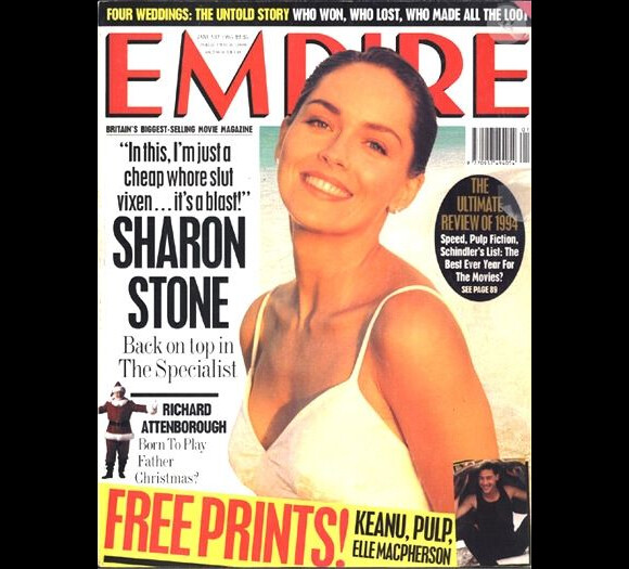 L'actrice Sharon Stone était en couverture du magazine Empire UK en janvier 1995.