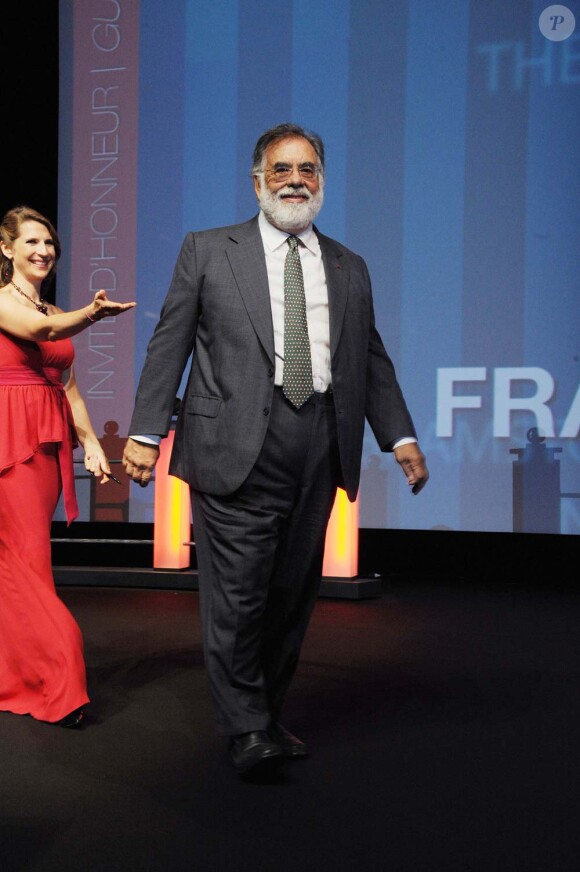 Francis Ford Coppola honoré pour l'ouverture du 37e festival du film américain de Deauville, le 2 septembre 2011.