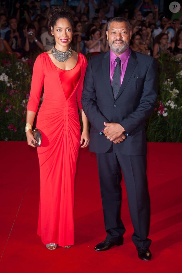 Laurence Fishburne et sa femme Gina au festival de Venise pour le film Contagion, le 3 septembre 2011.