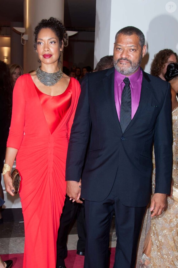 Laurence Fishburne et sa femme Gina au festival de Venise pour le film Contagion, le 3 septembre 2011.