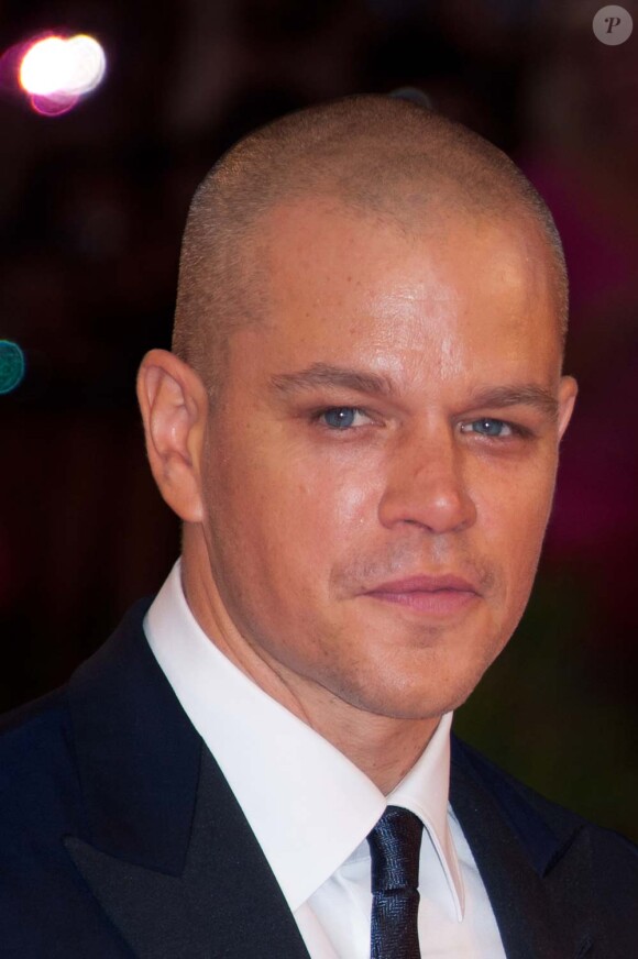 Matt Damon accompagné de sa femme Luciana au festival de Venise pour le film Contagion, le 3 septembre 2011.