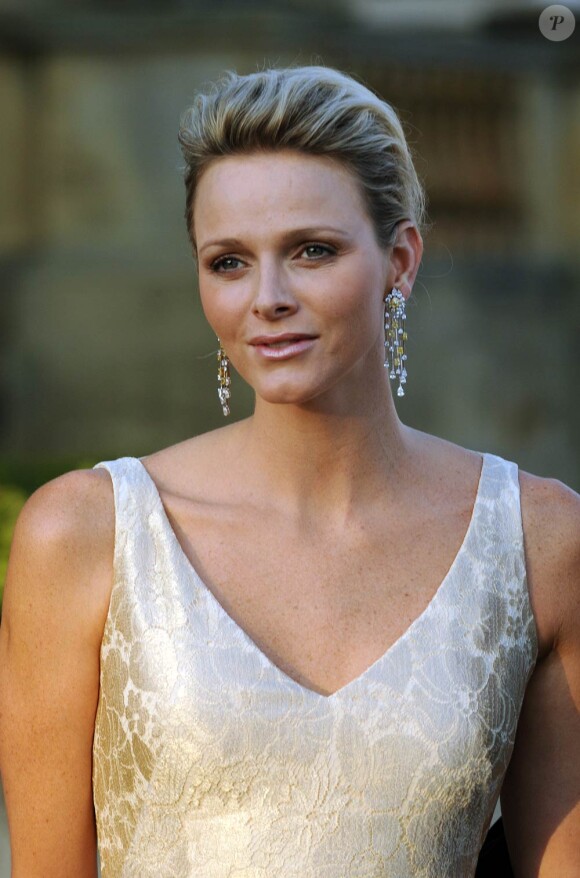Charlene Wittstock lors des 50 ans du Variety Club, en Angleterre. 4 septembre 2011