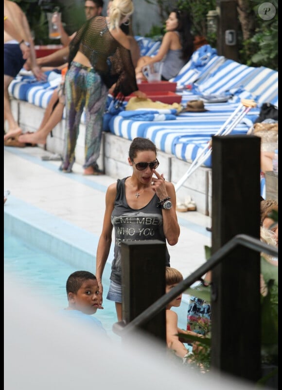 Boris Becker avait réuni toute sa famille pour célébrer les 12 ans de son fils Elias à Miami le 4 septembre 2011 qu'il a eu avec son ex-femme Barbara Fulton, également présente.