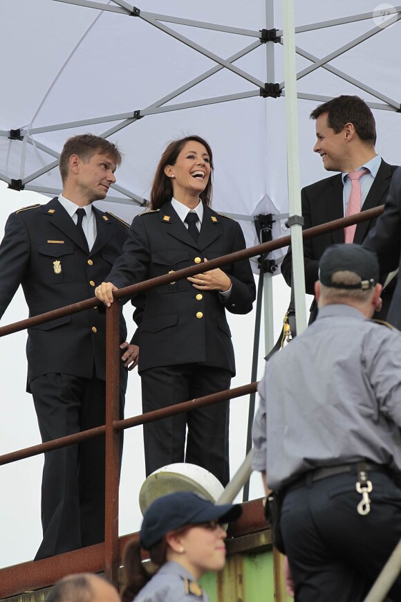 Marie Cavallier, épouse de Joachim de Danemark, visite le service d'urgence du pays. 3 septembre 2011