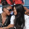 Lala Anthony et Kim Kardashian ont assisté à la victoire de leur compatriote Serena Williams le 8 septembre 2011 lors du quart de finale de l'US Open 2011