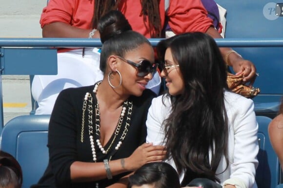 Lala Anthony et Kim Kardashian ont assisté à la victoire de leur compatriote Serena Williams le 8 septembre 2011 lors du quart de finale de l'US Open 2011