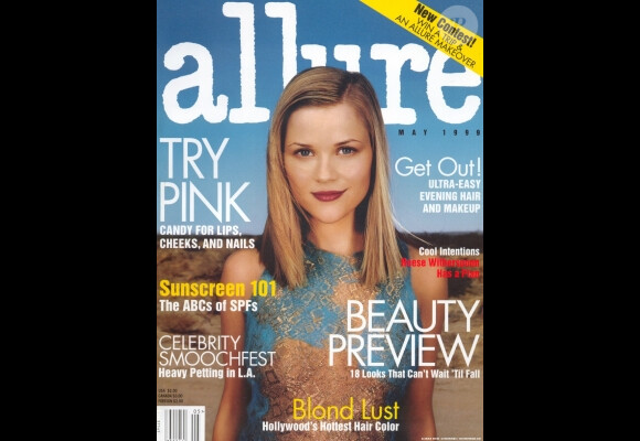 Reese Witherspoon, 23 ans à l'époque, en couverture du magazine Allure. Mai 1999.