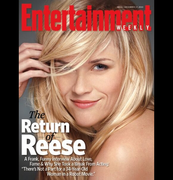 L'actrice Reese Witherspoon en couverture d'Entertainment Weekly. Décembre 2010.