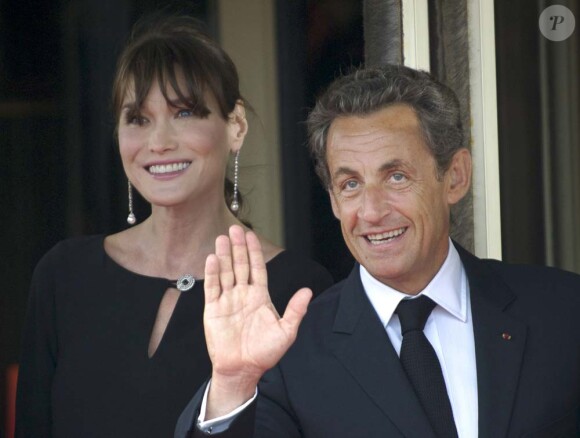 Nicolas Sarkozy et Carla Bruni, à Deauville, le 26 mai 2011.