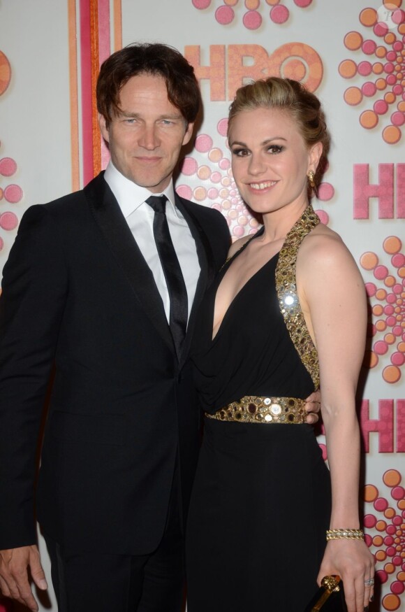 Stephen Moyer et Anna Paquin assiste à la soirée organisée par la chaîne HBO après la cérémonie des Emmy Awards. Los Angeles, le 19 septembre 2011