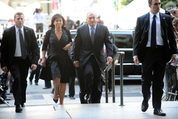 Dominique Strauss-Kahn et Anne Sinclair, à New York, le 23 août 2011.