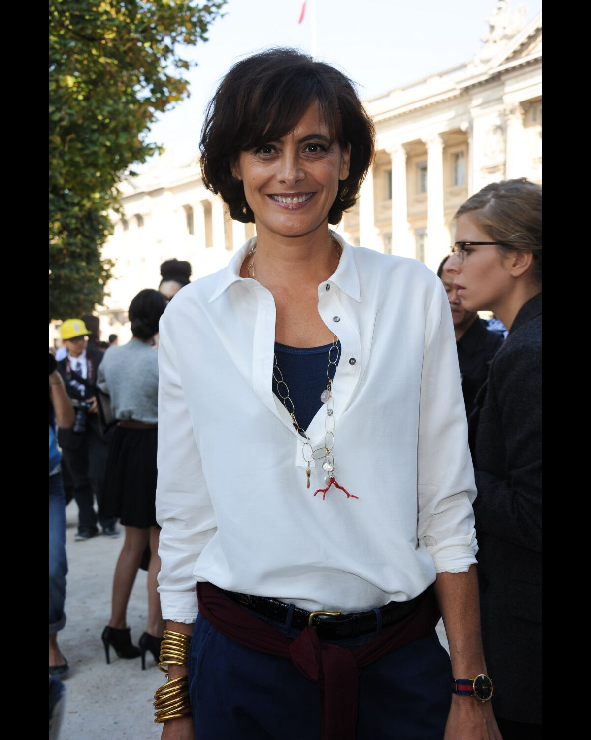 Fashion Week Claire Chazal Ines de la Fressange Isabelle Huppert rayonnantes Purepeople