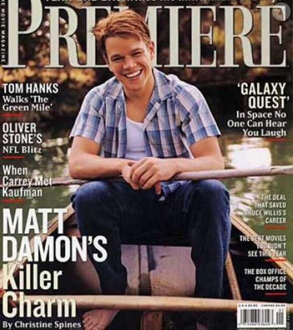 Janvier 2000 : Matt Damon rame pour le magazine Premiere.