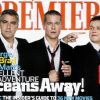 Les trois compères George Clooney, Brad Pitt et Matt Damon font la couverture de Premiere. Décembre 2004.