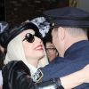 Lady Gaga devant le Beacon Theatre pour l'anniversaire de Sting, à New York, le 1er octobre 2011.