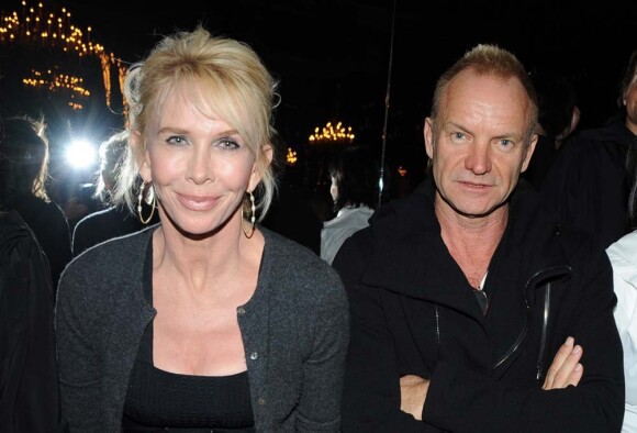 Sting et son épouse Trudie Styler, à Paris, le 1er octobre 2010.