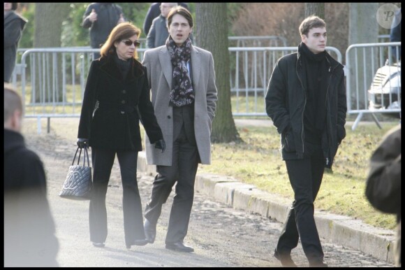 Valentin Livi et Carole Amiel aux funerailles de Claude Berri le 15 janvier 2009
