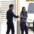Katie Holmes et Tom Cruise retombent en adolescence sur le tournage de son film One Shot à Pittsburgh le 7 octobre 2011