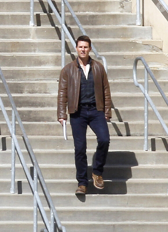 Tom Cruise sur le tournage du film One Shot. Pittsburgh, 7 octobre 2011
