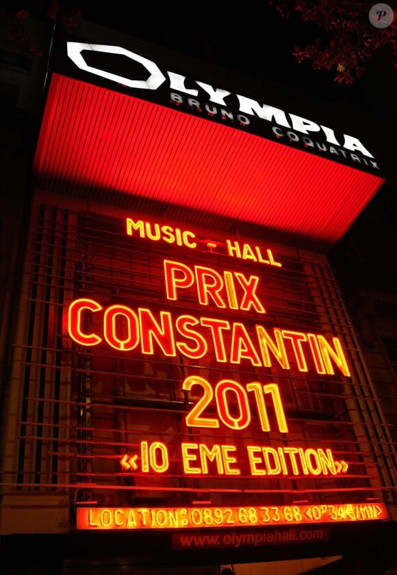 Concert de remise du prix Constantin, à L'Olympia de Paris, le 17 octobre 2011.