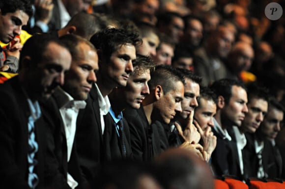 Les frêres Schleck, Andy et Franck lors de la présentation du parcours du Tour de France 2012 au Palais des Congrés de Paris le 18 octobre 2012