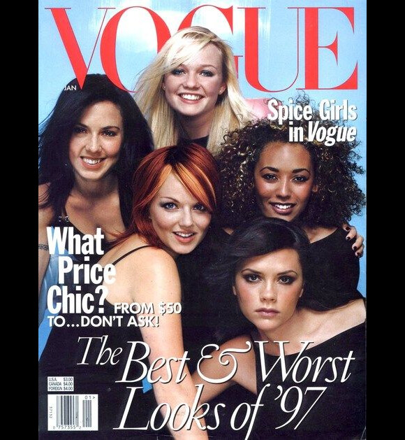 Victoria Beckham et ses anciennes collègues des Spice Girls faisaient la couverture de Vogue UK en janvier 1998.