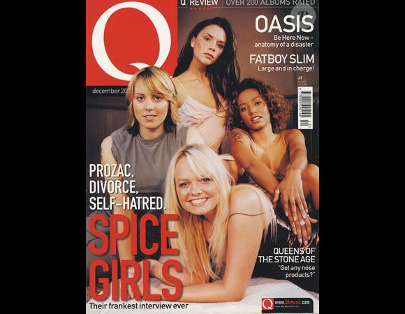 Les Spice Girls, le groupe phare des années 90, en Une du magazine Q de décembre 2000.