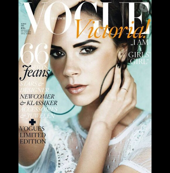 La créatrice Victoria Beckham, en couverture de Vogue Deutsch. Mai 2010.