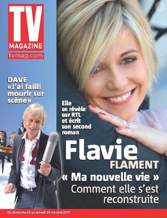 Flavie Flament en couverture de TV Magazine, en kiosques le 21 octobre 2011.