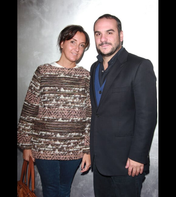 François-Xavier Demaison et sa femme lors de la soirée Escada à Paris, le 20 octobre 2011