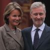 Le prince Philippe et la princesse Mathilde de Belgique à Pékin le 22 octobre 2011, en visite du palais d'été en mise en bouche de leur visite officielle de dix jours en Chine afin d'y motiver la signature d'importants contrats.