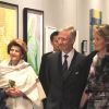 Le prince Philippe et la princesse Mathilde de Belgique à Pékin le 22 octobre 2011, en visite à l'Académie des Beaux-Arts au début de leur visite officielle de dix jours en Chine afin d'y motiver la signature d'importants contrats.
