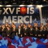 Les rugbymen du XV de France accueillis en héros place de la Concorde à Paris le 26 octobre 2011