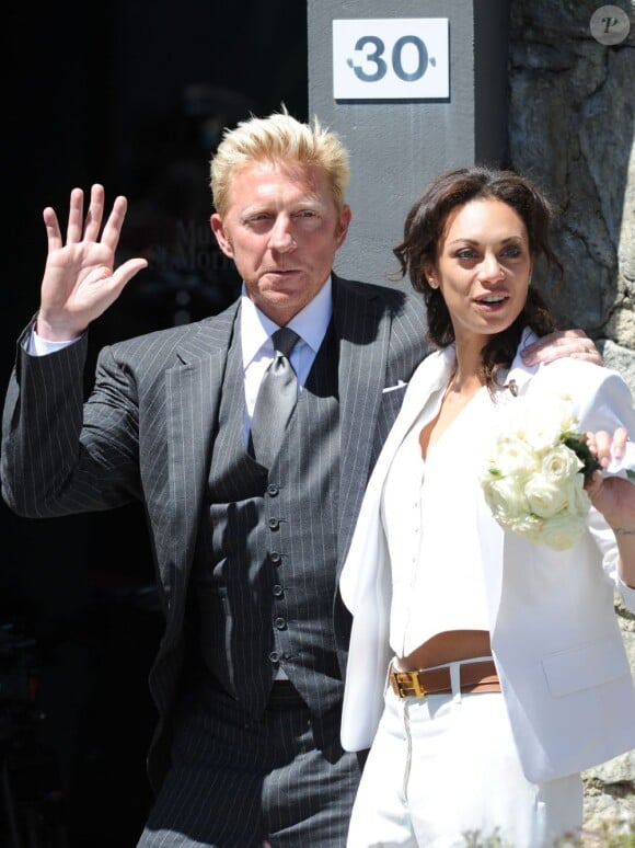 Boris Becker et Lilly lors de leur mariage à St-Moritz en juin 2009