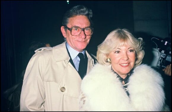 Robert Lamoureux et sa femme en janvier 1985