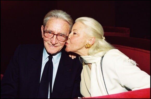 En avril 2000, Robert Lamoureux auprès de son épouse Magalie de Vendeuil