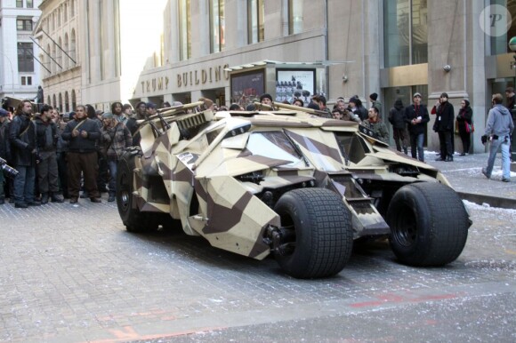 Tournage de The Dark Knight Rises, à New York le 5 novembre 2011