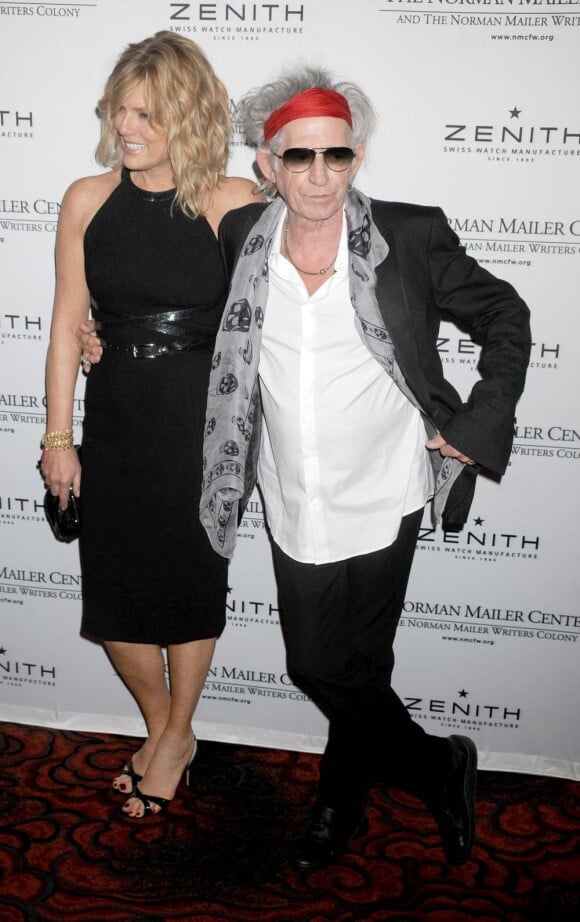 Keith Richards et Patti Hansen au 3e gala annuel du Norman Mailer Center, à New York, le 8 novembre 2011.