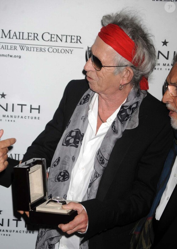 Keith Richards au 3e gala annuel du Norman Mailer Center, à New York, le 8 novembre 2011.