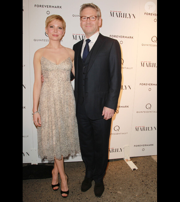 Michelle Williams et Kenneth Branagh pour My week with Marilyn, le 13 novembre 2011 à New York.