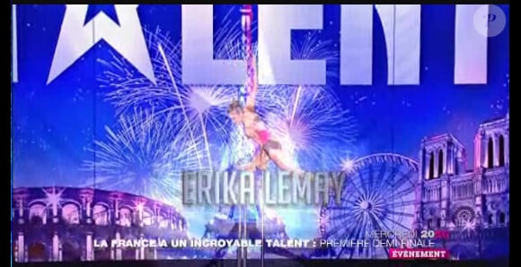 Erika Lemay dans la bande-annonce de La France a un Incroyable Talent, diffusée sur M6 mercredi 23 novembre 2011