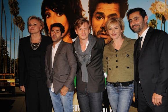 Muriel Robin, Jamel Debbouze, Alex Lutz, Sophie Mounicot lors de l'avant-première du film Hollywoo à Paris le 21 novembre 2011
