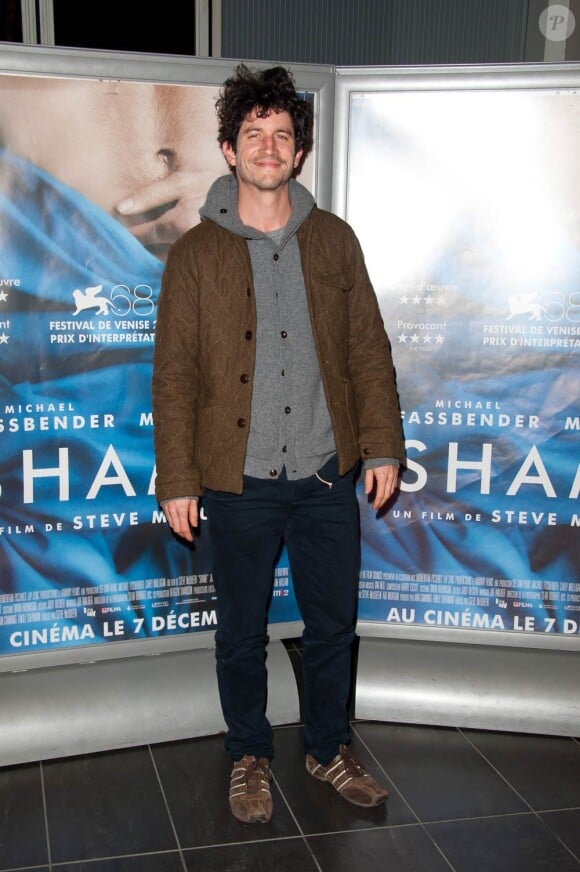 Clément Sibony lors de l'avant-première de Shame, au cinéma MK2 Bibliothèque, le 22 novembre 2011.