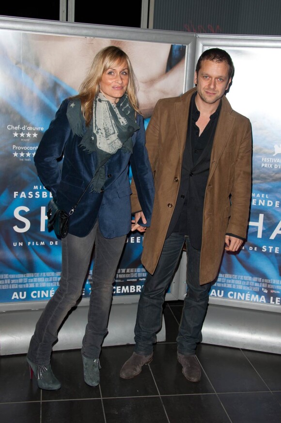 Jonathan Zaccaï et Elodie Hesme lors de l'avant-première de Shame, au cinéma MK2 Bibliothèque, le 22 novembre 2011.